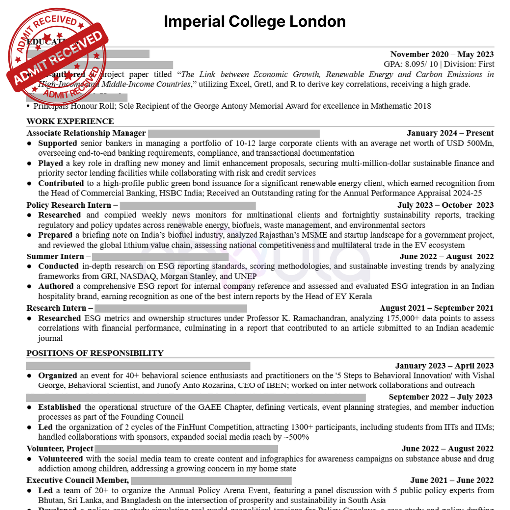 CV Writing (Academic)
