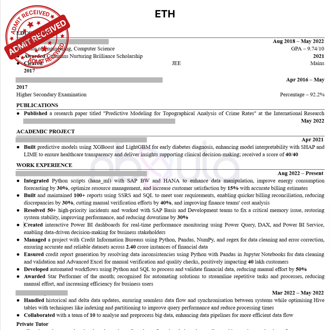 CV Writing (Academic)