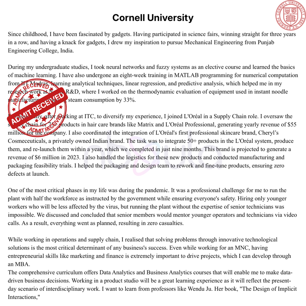 Admissions Essay Development & Consulting