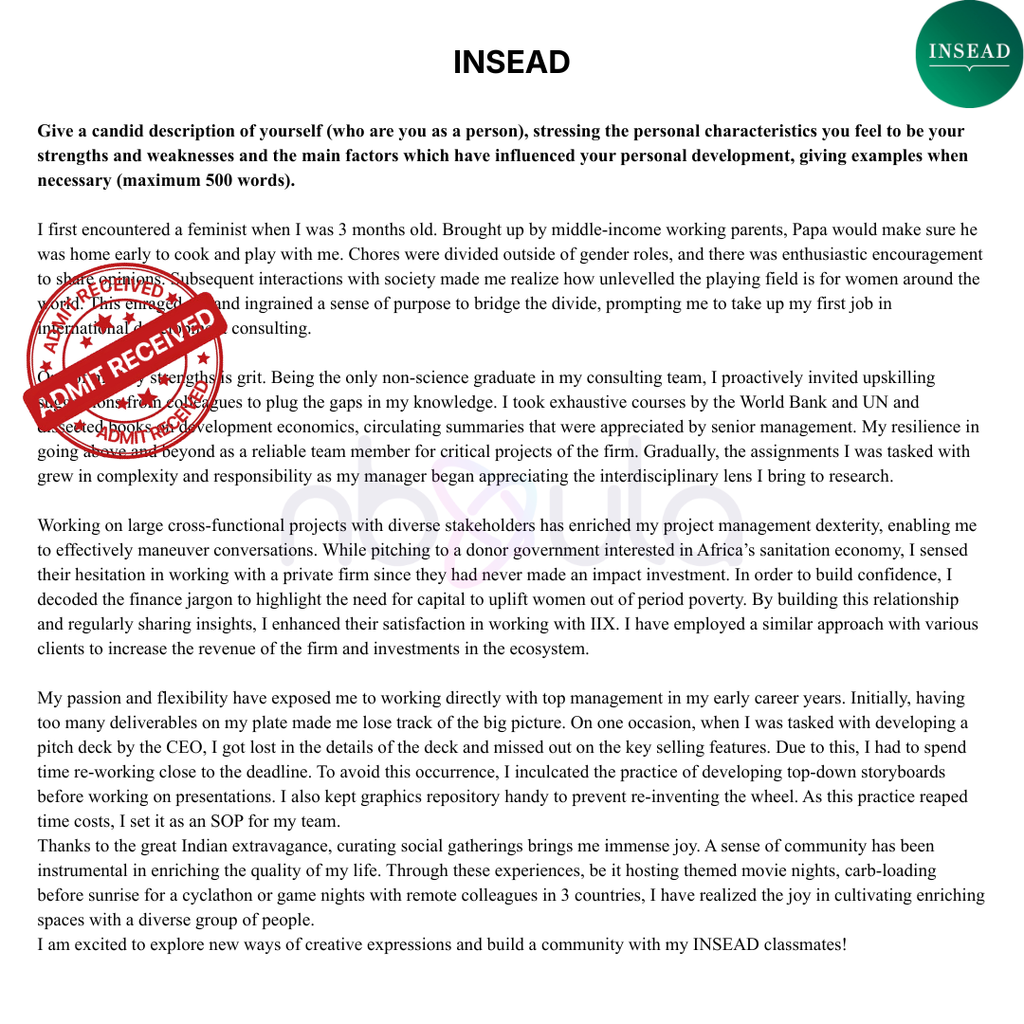 Admissions Essay Development & Consulting
