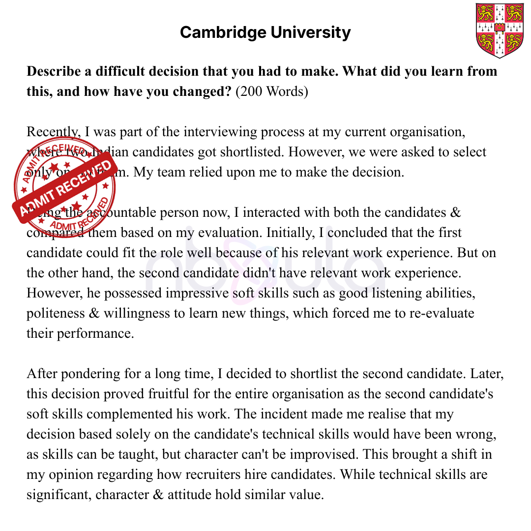 Admissions Essay Development & Consulting