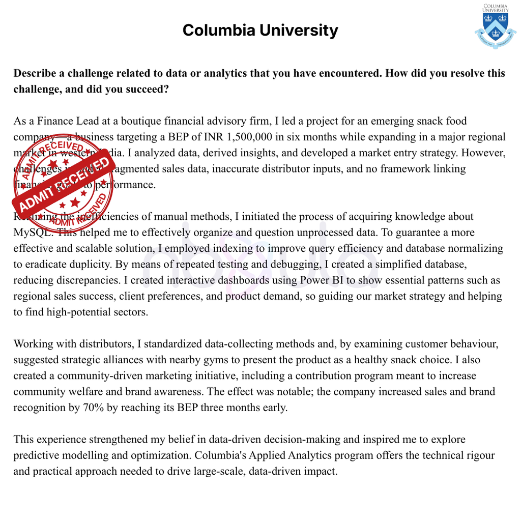 Admissions Essay Development & Consulting