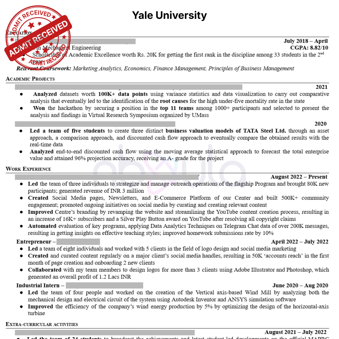 CV Writing (Academic)