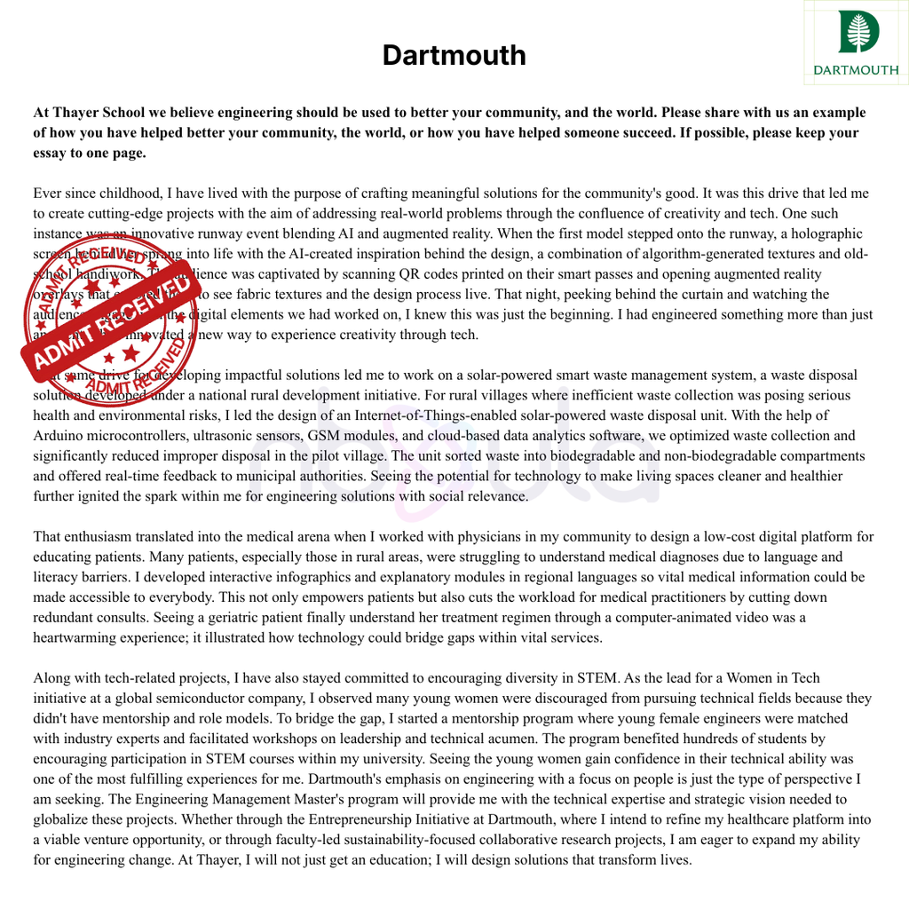 Admissions Essay Development & Consulting