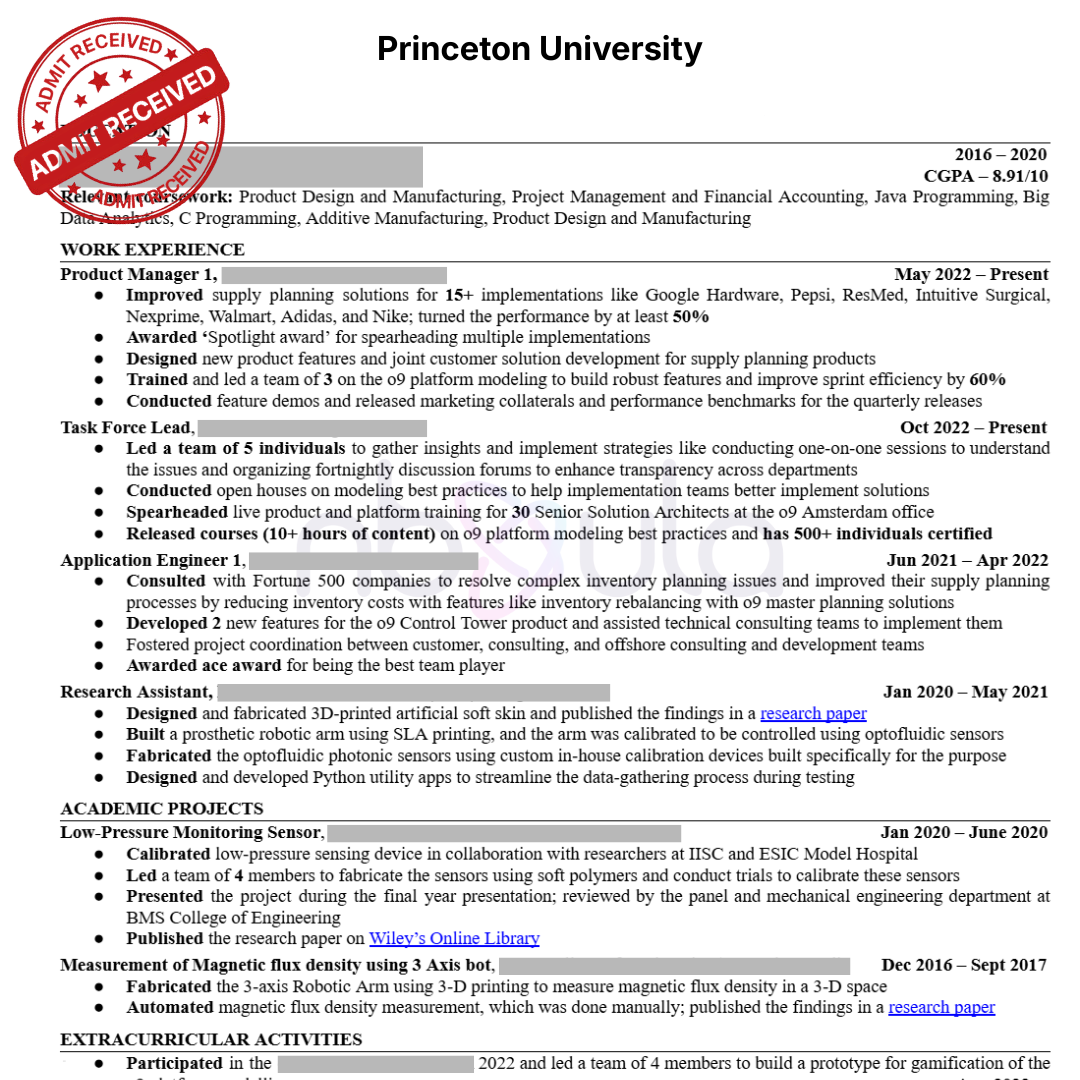 CV Writing (Academic)