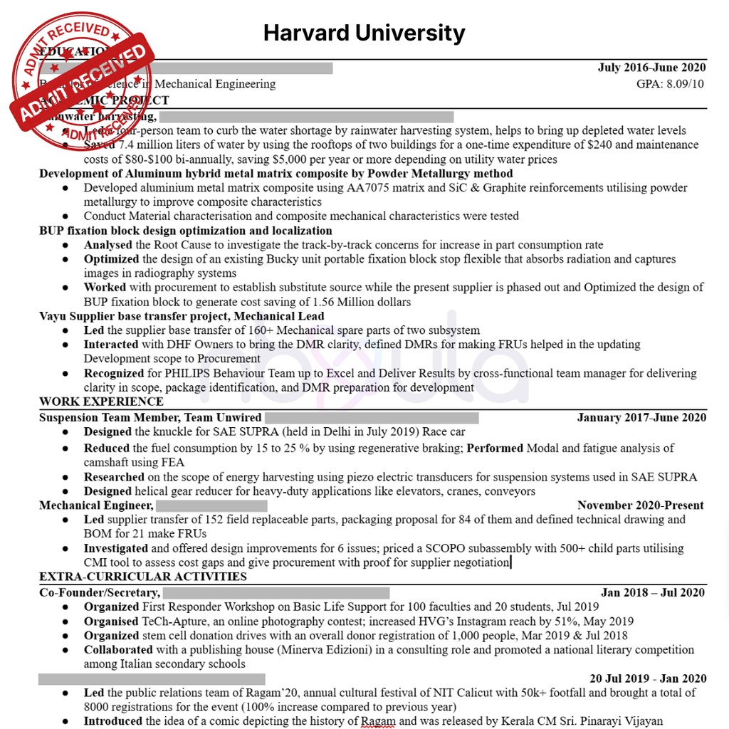 CV Writing (Academic)