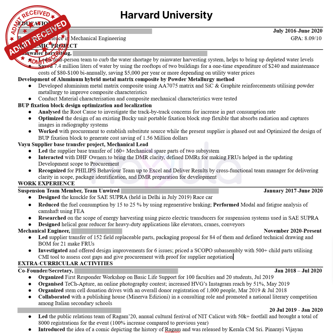 CV Writing (Academic)