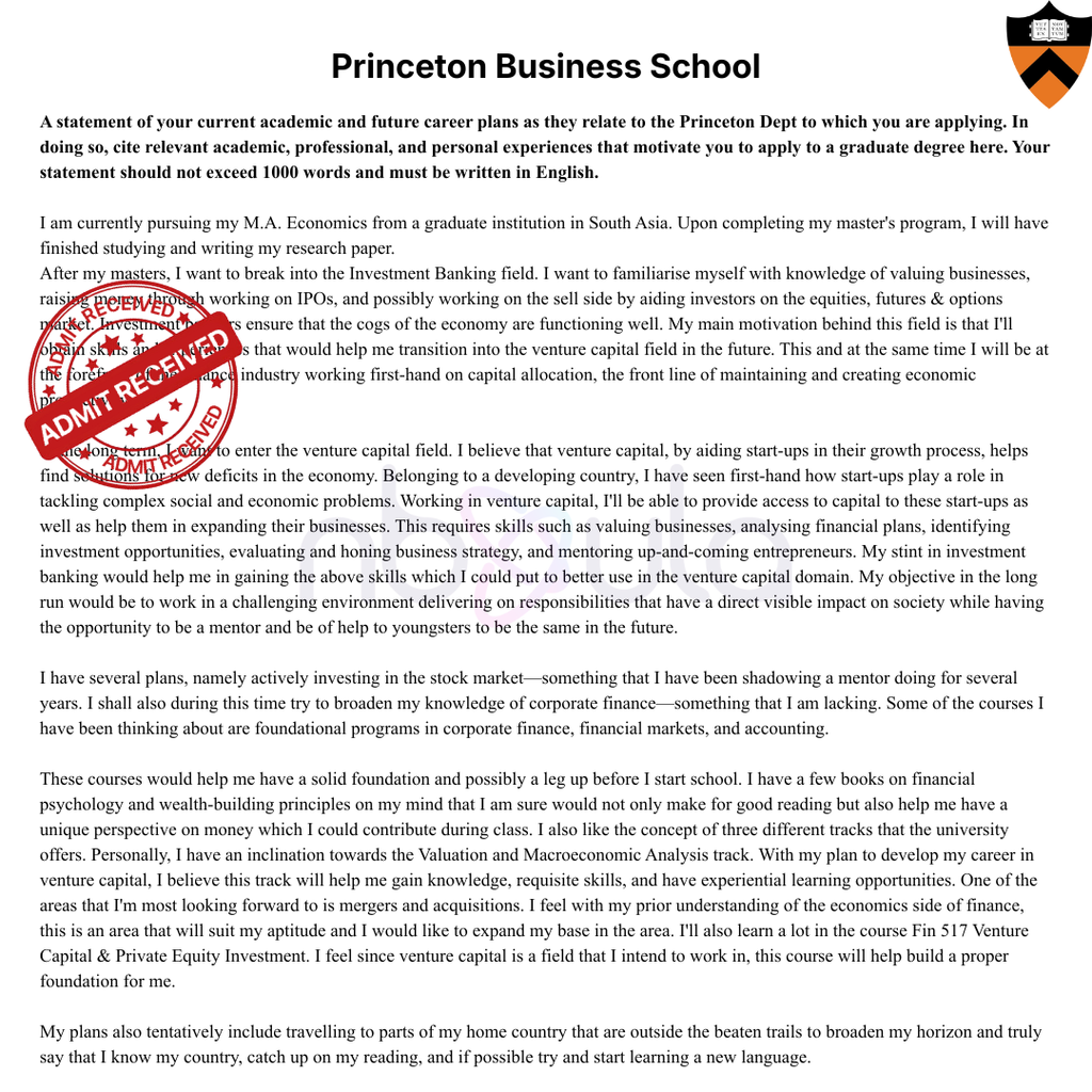 Admissions Essay Development & Consulting