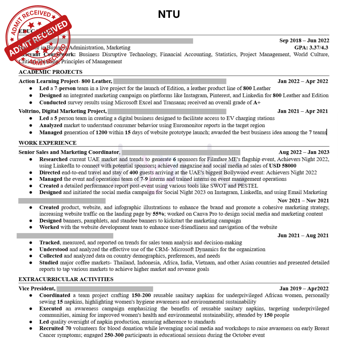 CV Writing (Academic)