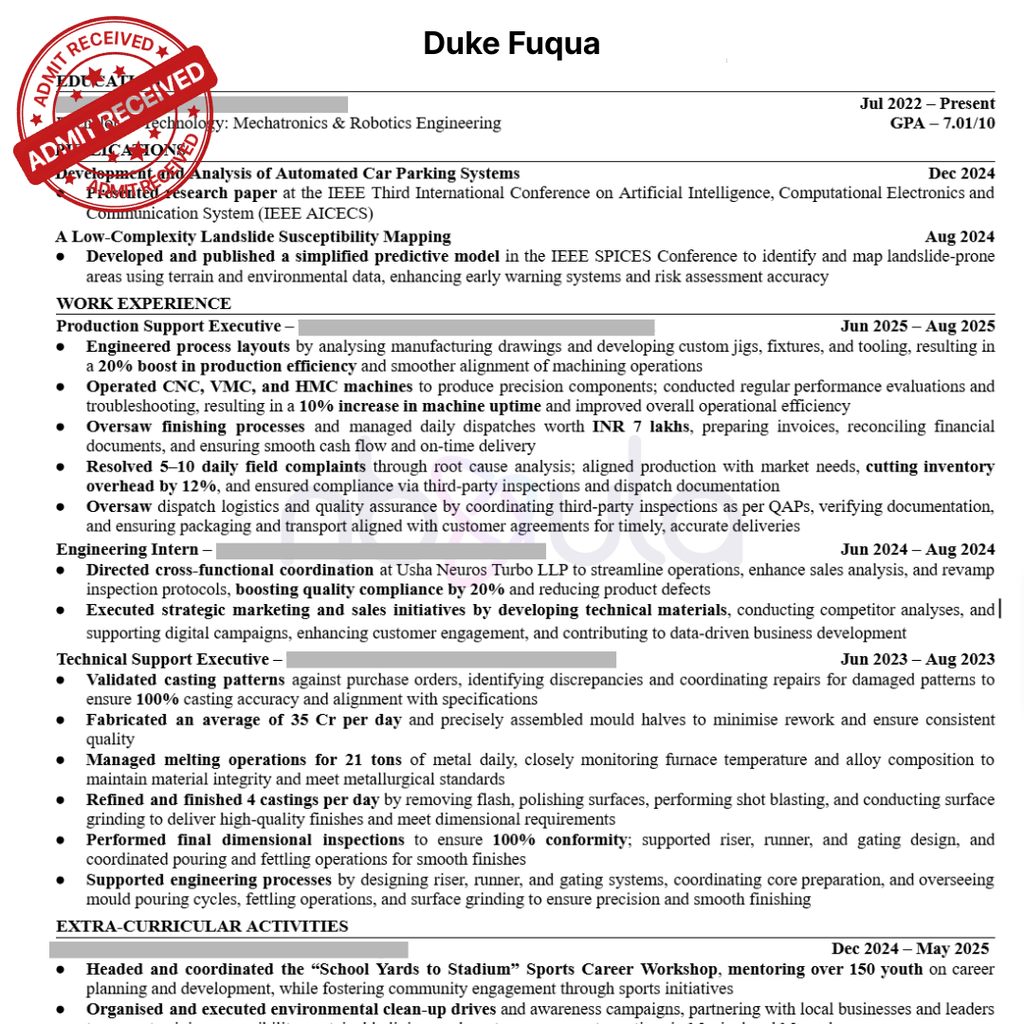 CV Writing (Academic)