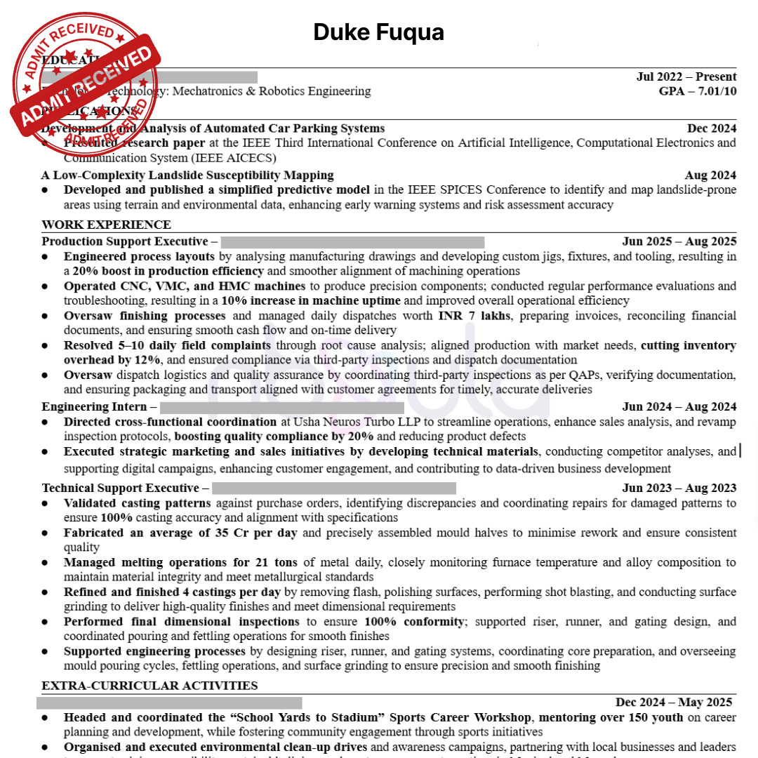 CV Writing (Academic)