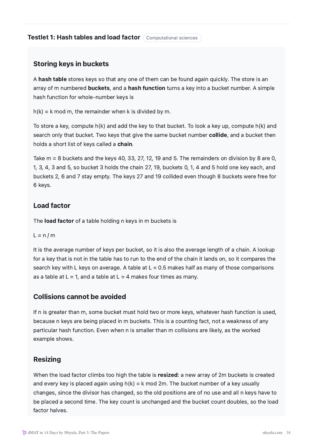 A reading testlet, the half of the exam with four official samples in existence